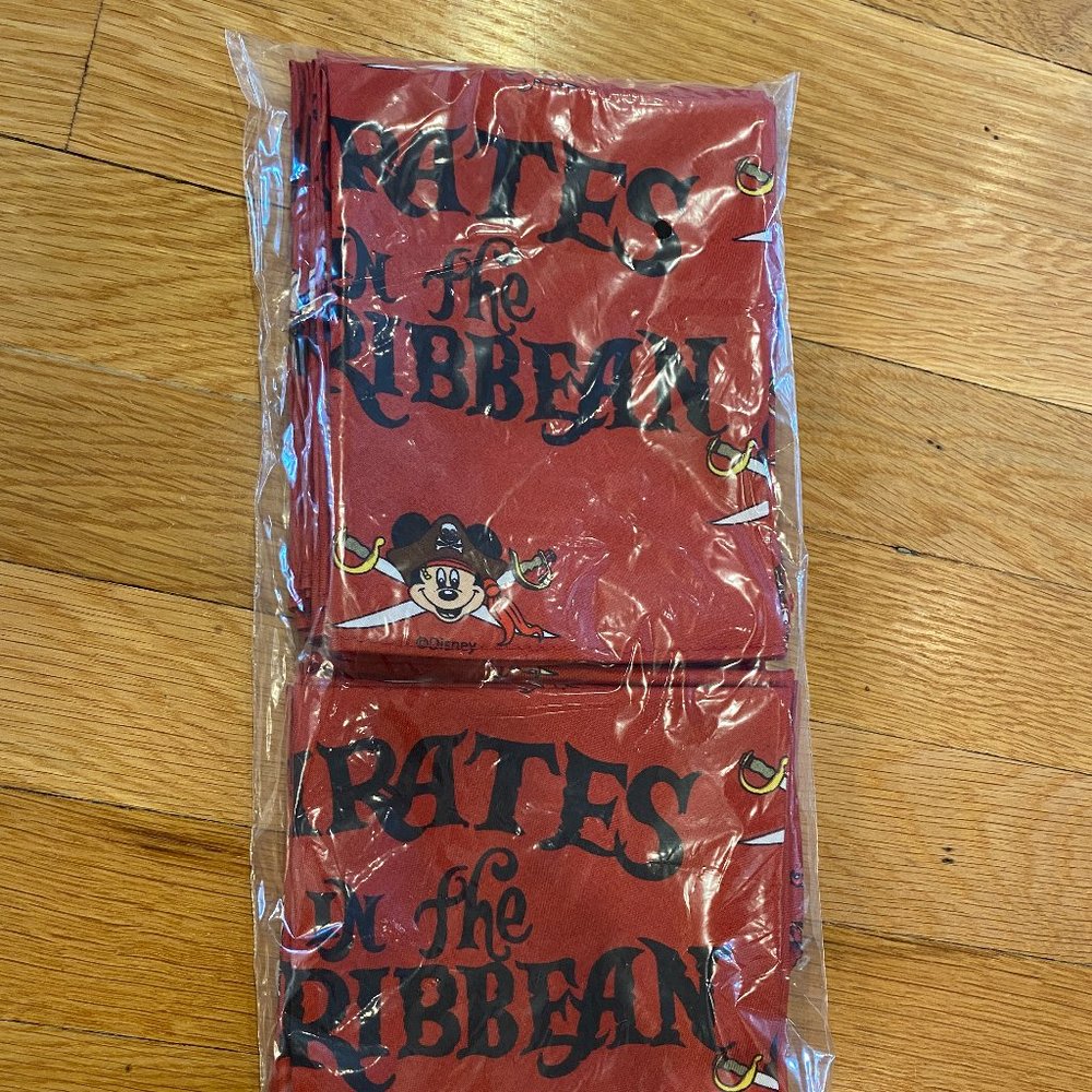 NEW Lot of 25 Disney Cruise Line DCL Pirates of the Caribbean Bandana Head Scarf